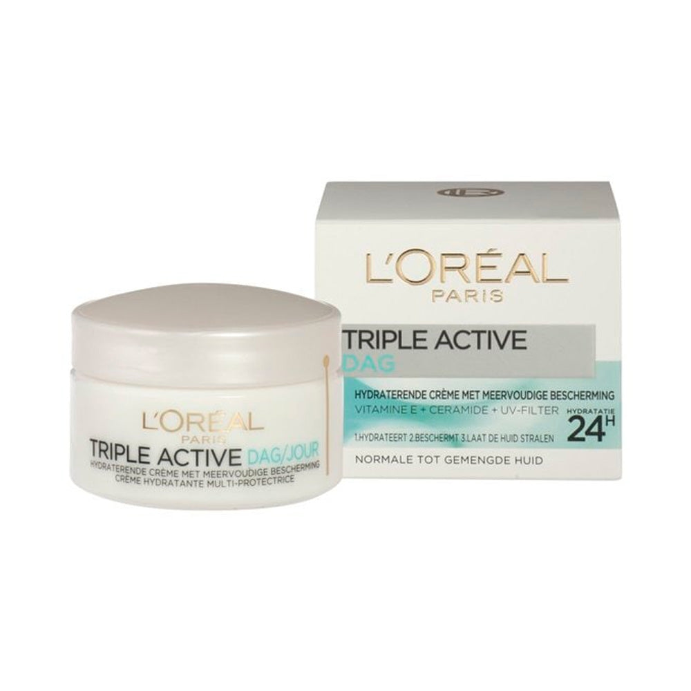L'oréal paris Triple Active Crème Hydratante Jour Peau Normales à Mixtes 50ml L'oréal paris Triple Active Crème Hydratante Jour Peau Normales à Mixtes 50ml