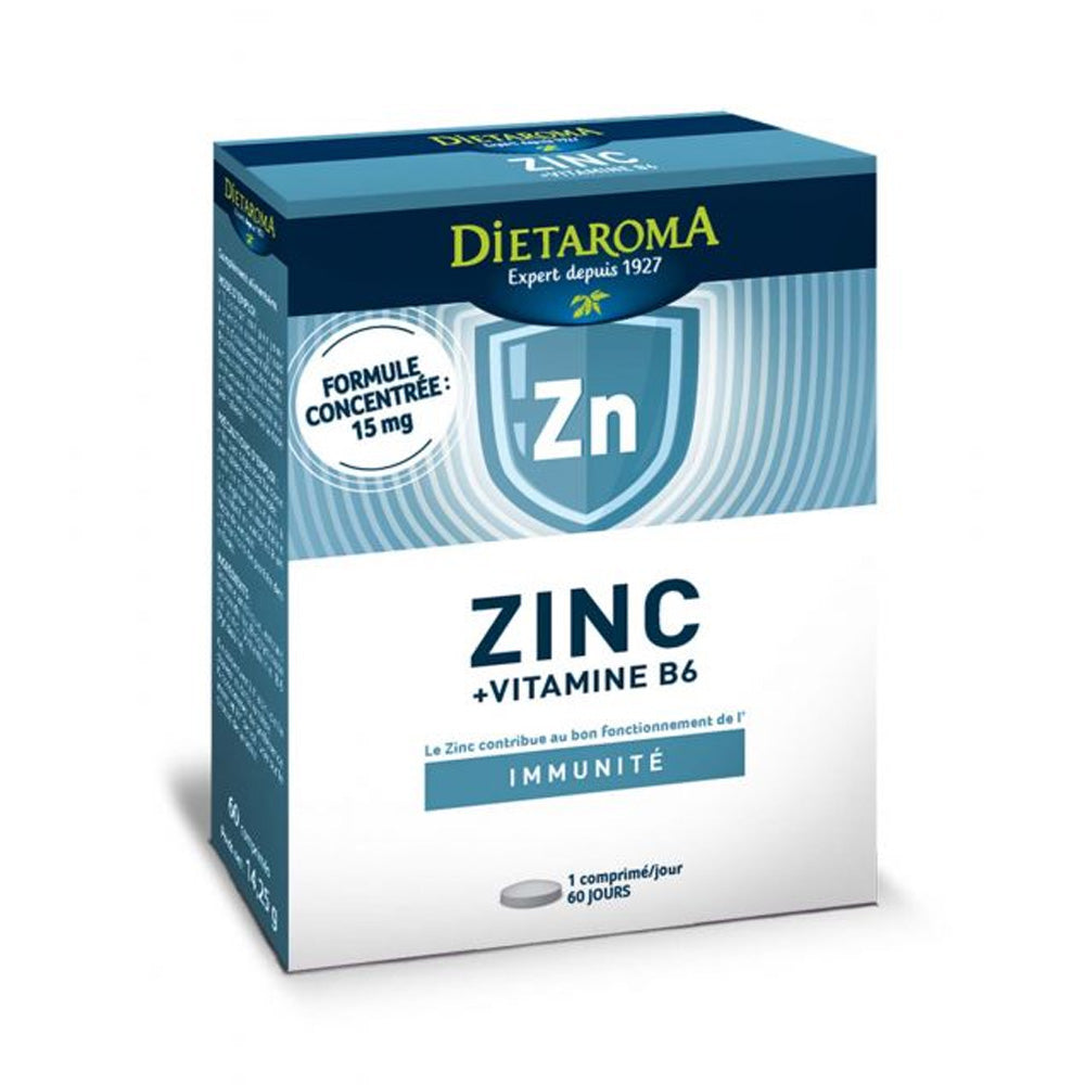 Dietaroma Zinc +Vitamine B6 60 Comprimés Dietaroma Zinc +Vitamine B6 60 Comprimés