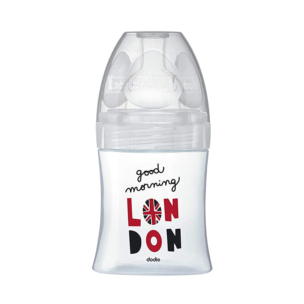 Dodie Biberons Verre Sensation+ Anti-Coliques Tétine Plate Débit Lent London +0m 150ml Dodie Biberons Verre Sensation+ Anti-Coliques Tétine Plate Débit Lent London +0m 150ml