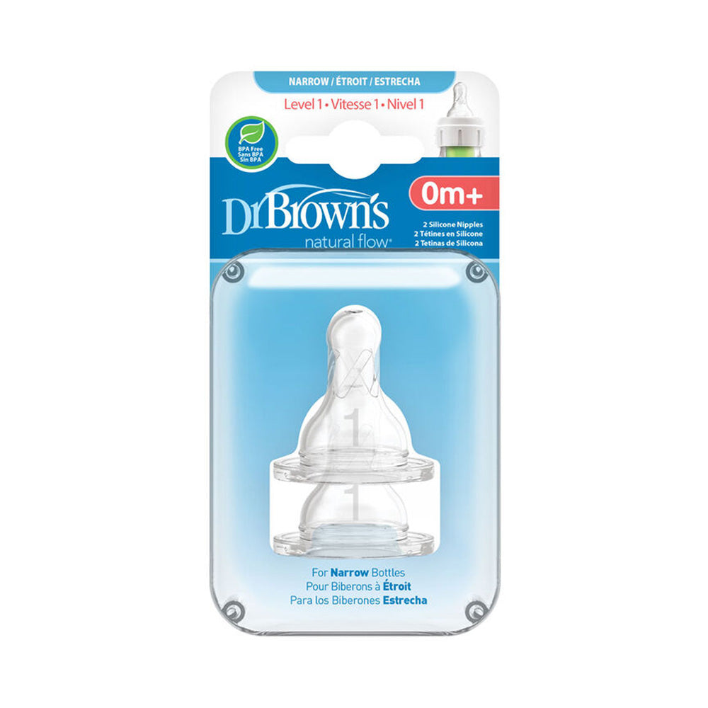 Dr Brown's 2 Tétines Col étroit L1 +0m 302-INTL