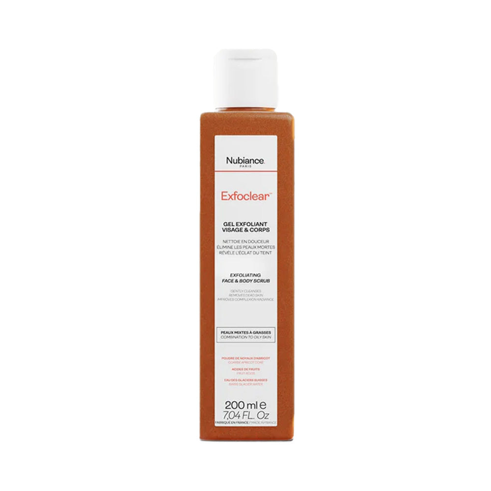 Nubiance Exfoclear Gel Exfoliant Gommage Visage & Corps Aux AHA 200ml Nubiance Exfoclear Gel Exfoliant Gommage Visage & Corps Aux AHA 200ml