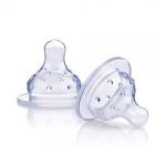 Nuby 2 Tétines En Silicone Pour Biberons Large +0 Mois NT67678