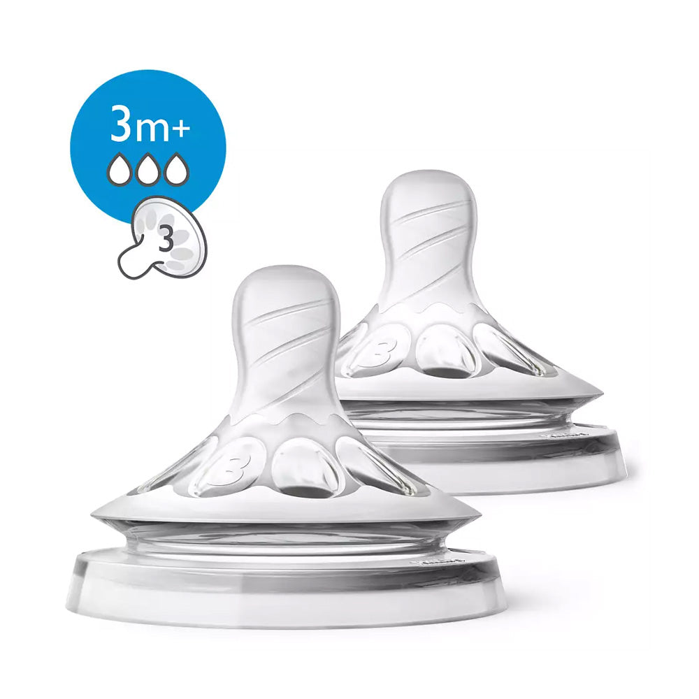 Philips AVENT 2 Tétines Natural Medium +3m scf043/27