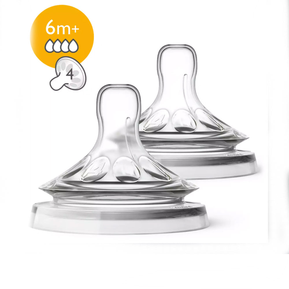 Philips AVENT 2 Tétines Natural Slow +6m scf044/27 Philips AVENT 2 Tétines Natural Slow +6m scf044/27