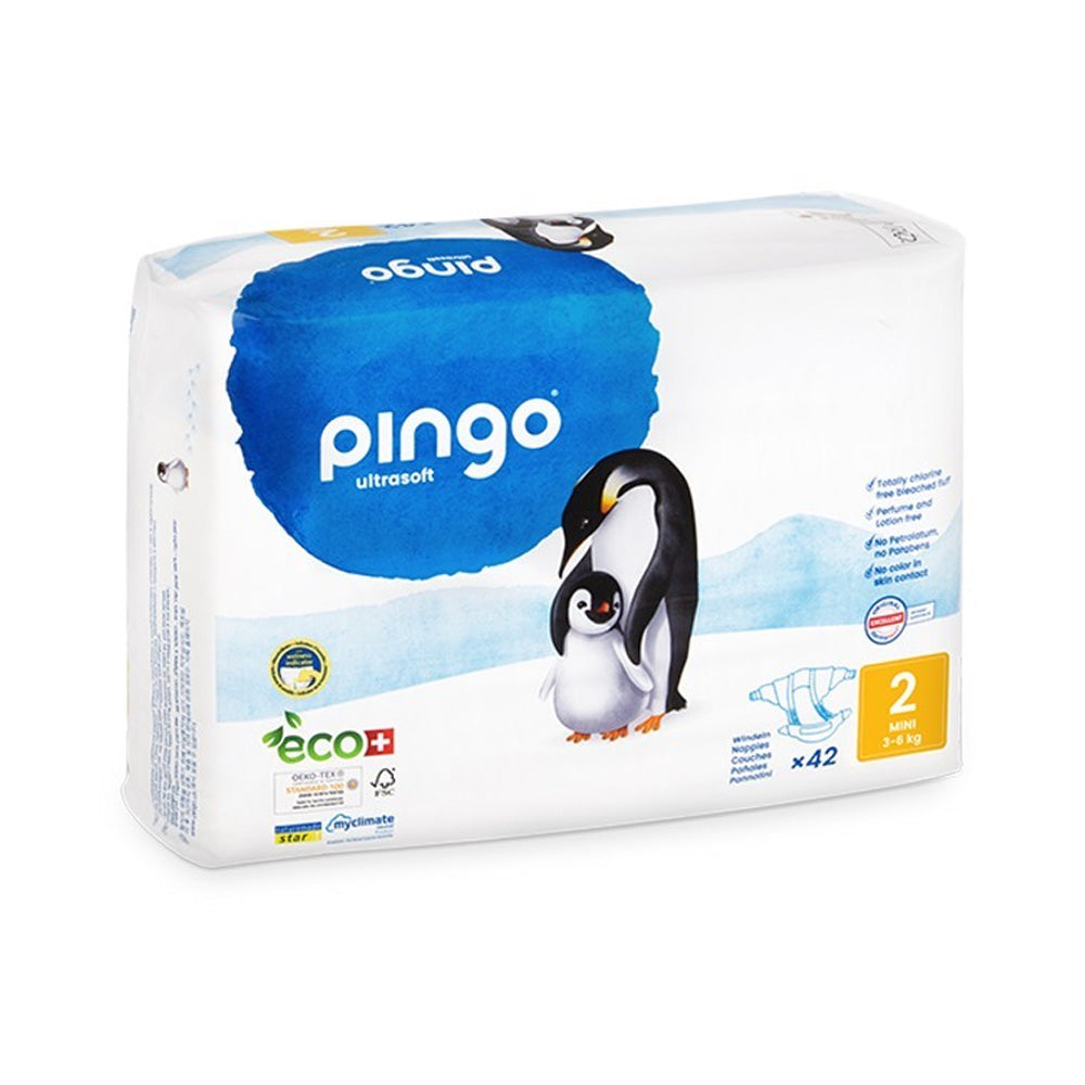Pingo Couches Écologique Jetables Mini Taille 2 3-6kg Pingo Couches Écologique Jetables Mini Taille 2 3-6kg