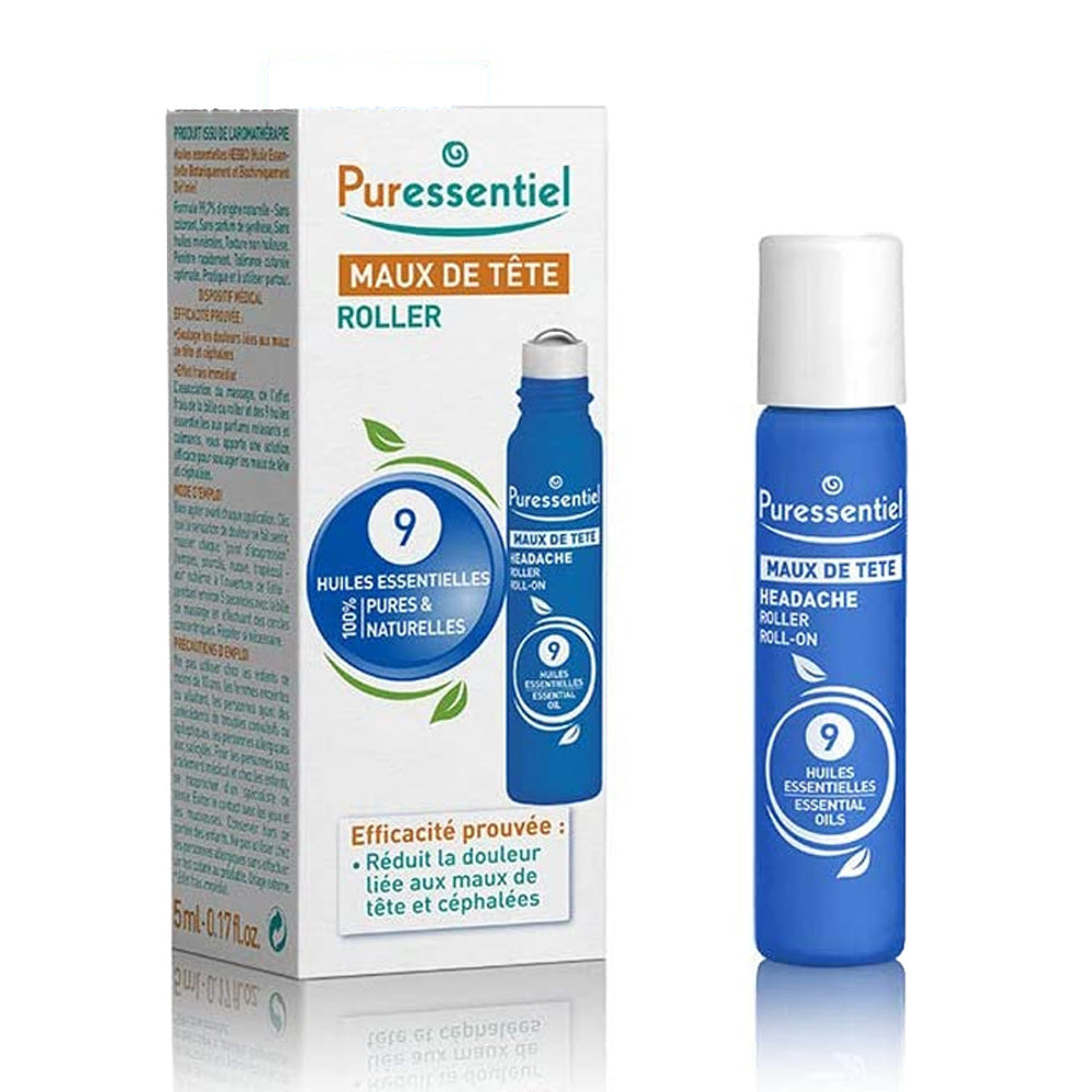 Puressentiel Roller Maux de Tête 9 Huiles Essentielles 5ml