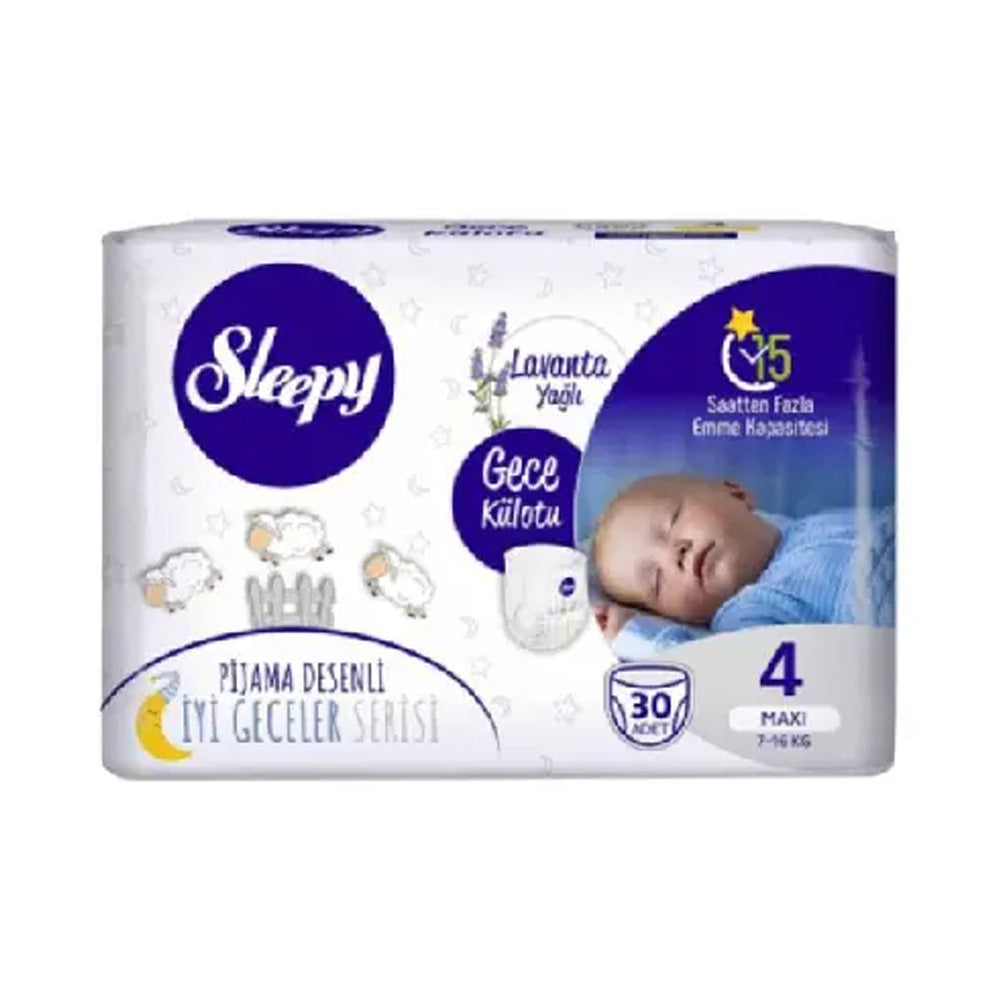 Sleepy Natural 4 Pants Nuit Maxi 7-16kg 30 Pièces Sleepy Natural 4 Pants Nuit Maxi 7-16kg 30 Pièces