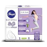 Sleepy Natural Extra Soft Normal 3 in 1 Pads 8 Pièces