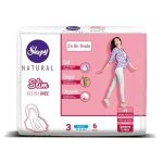 Sleepy Natural Slim Extra Thin 3 in 1 Night Pads 6 Pièces