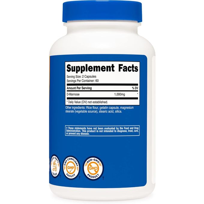 D-Mannose 1000mg,120 capsules (500mg per capsule)made usa