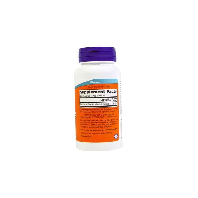 Now Foods Zinc Picolinate 50 mg 60 Veg Capsules Now Foods Zinc Picolinate 50 mg 60 Veg Capsules