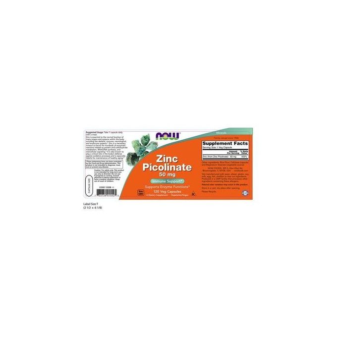 Now Foods Zinc Picolinate 50 mg 60 Veg Capsules Now Foods Zinc Picolinate 50 mg 60 Veg Capsules