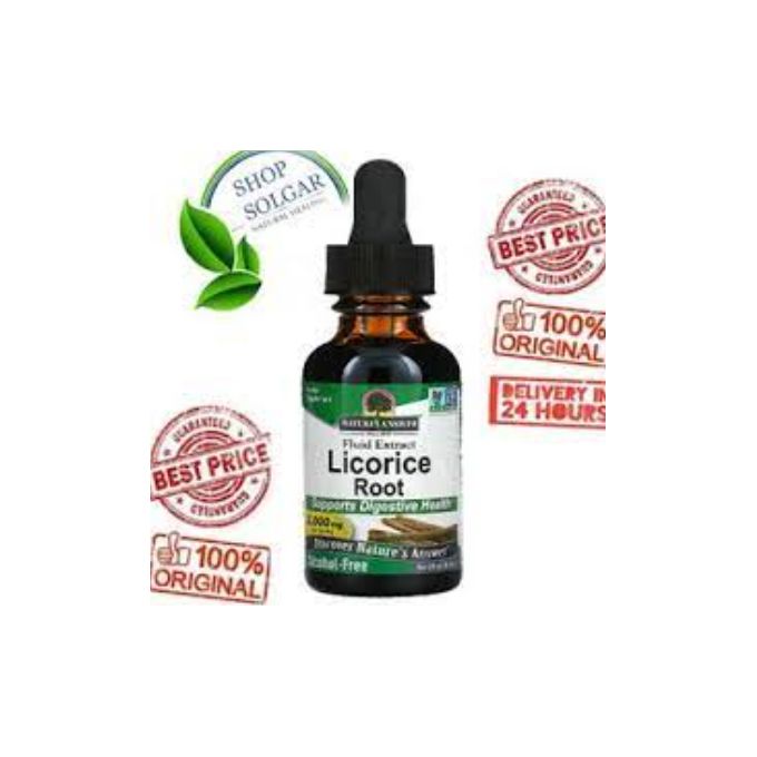NATURE'S ANSWER - LICORICE ROOT - 30ml Nature'S Answer Licorice Root, Racine de réglisse, Extrait liquide, , 2000 mg, NATURE'S ANSWER - LICORICE ROOT - 30ml Nature'S Answer Licorice Root, Racine de réglisse, Extrait liquide, , 2000 mg,