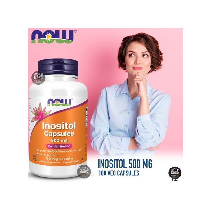Now Foods Inositol 500 mg,fonction membranaire saine, santé cellulaire,100 gélules