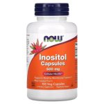 Now Foods Inositol 500 mg,fonction membranaire saine, santé cellulaire,100 gélules