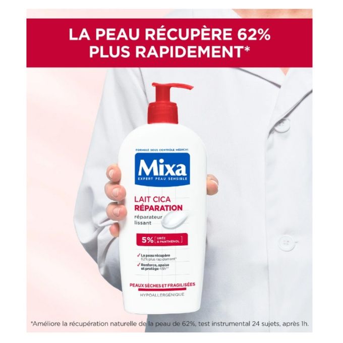 Mixa Expert Peau Sensible – Cica-Lait Réparation Avancée – 250ml