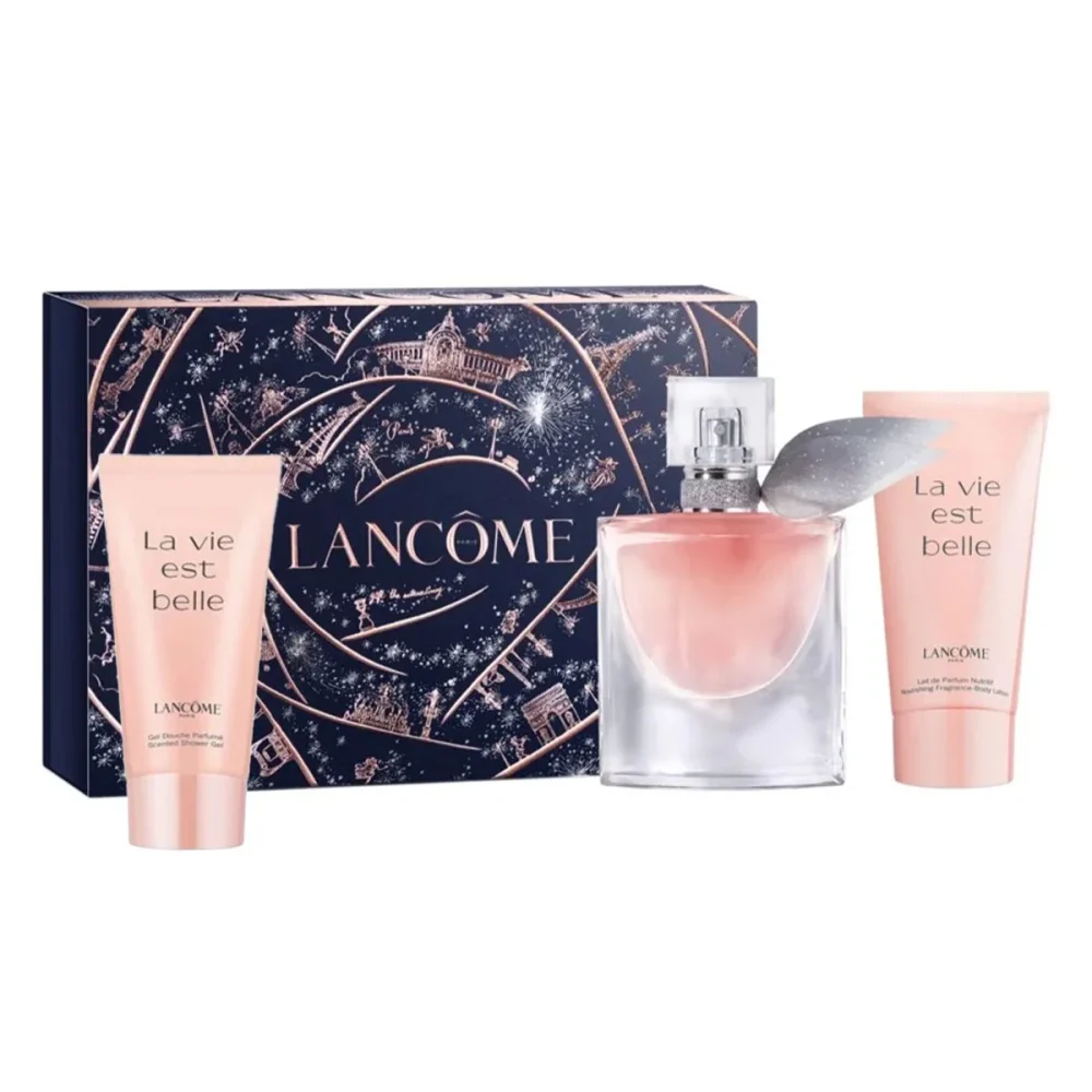 LANCÔME COFFRET LA VIE EST BELLE EAU DE PARFUM  30ml + Gel Douche 50ml + Lait pour le corps 50ml