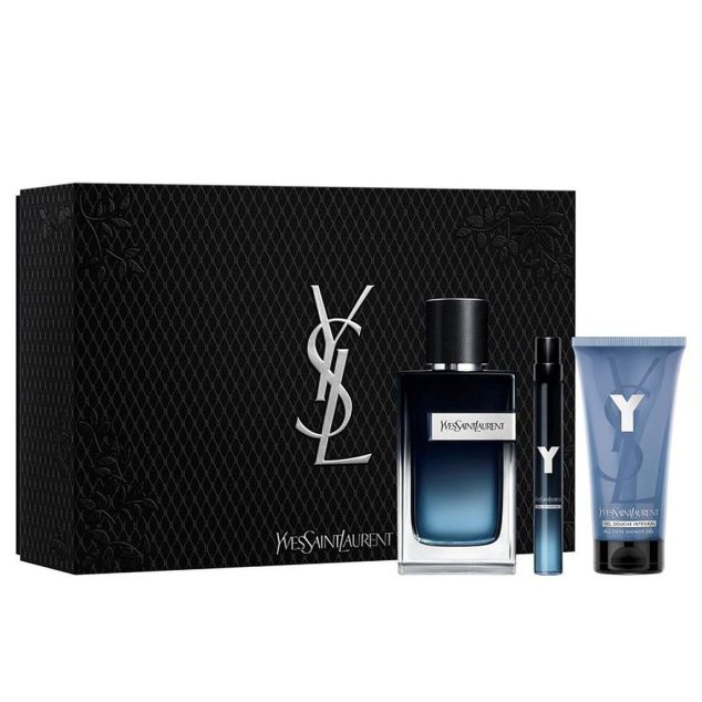 YVES SAINT LAURENT Y EAU DE PARFUM 100ML + EDP 10ML + GEL DOUCHE INTÉGRAL 50ML COFFRET