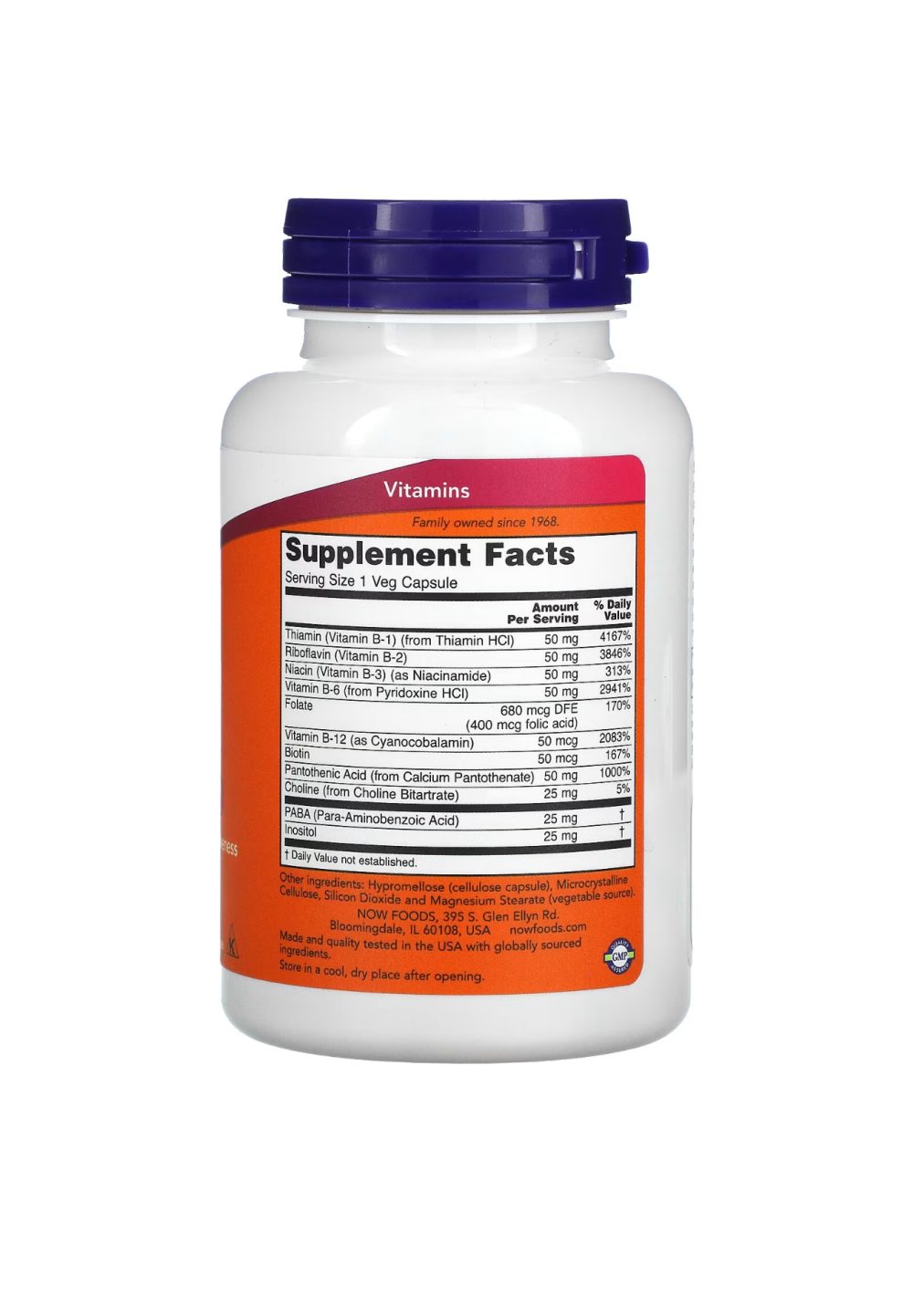 NOW FOODS Vitamin B 50 (Vitamine B-50, Soutien du système nerveux) 100 Comprimés Végétaliens NOW FOODS Vitamin B 50 (Vitamine B-50, Soutien du système nerveux) 100 Comprimés Végétaliens