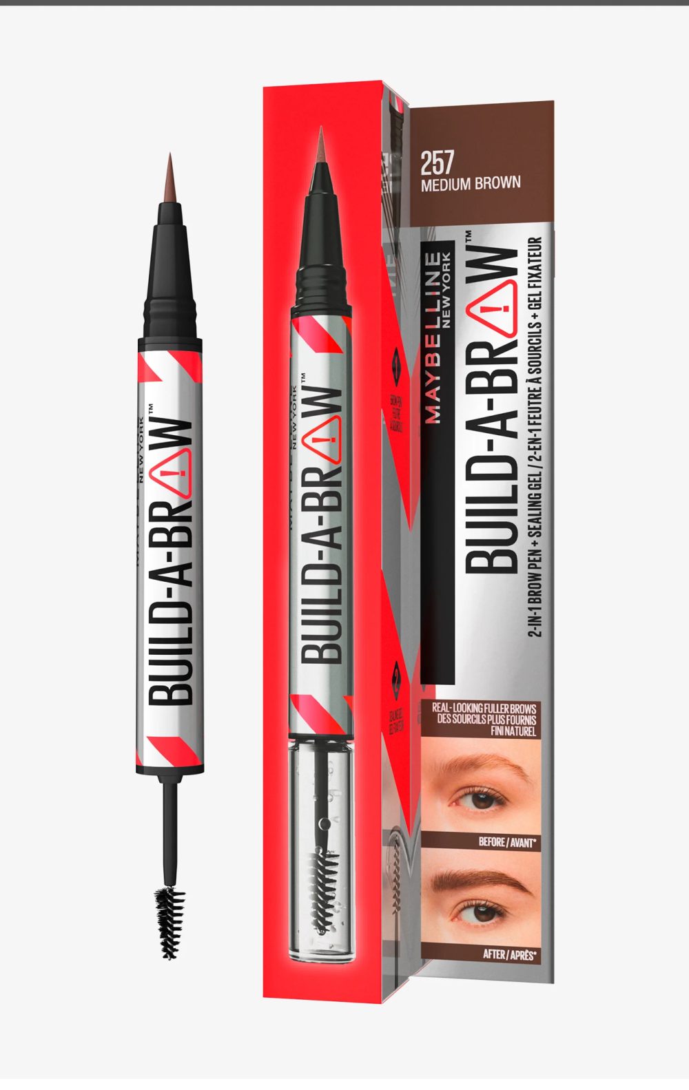 Maybelline New York BUILD-A-BROW - Gel sourcils - medium brown