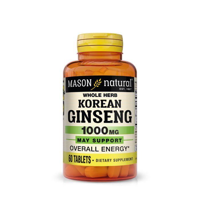 MASON NATURAL KOREAN GINSENG 1000 MG 60 TABLETS