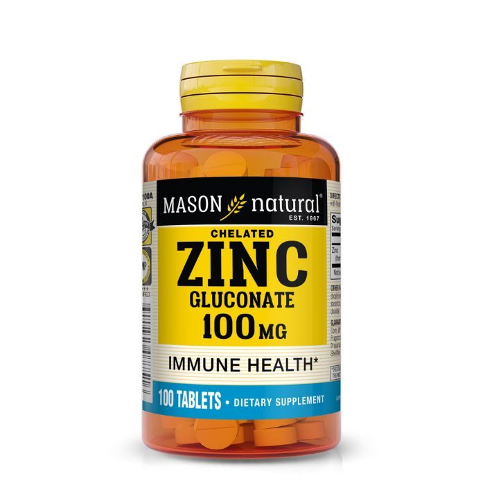 MASON NATURAL CHELATED ZINC GLUCONATE 100 MG 100 COMPRIMES