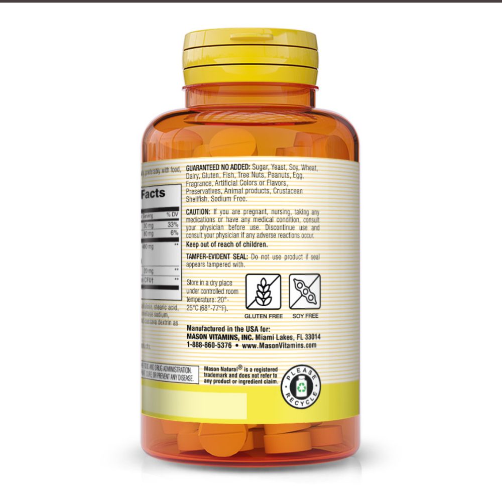MASON NATURAL CRANBERRY WITH PROBIOTIC 60 TABLETS