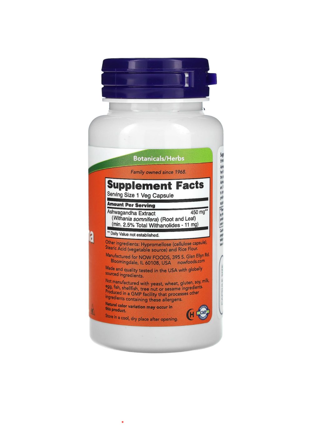 NOW FOODS  Ashwagandha 450 mg  90 Capsules