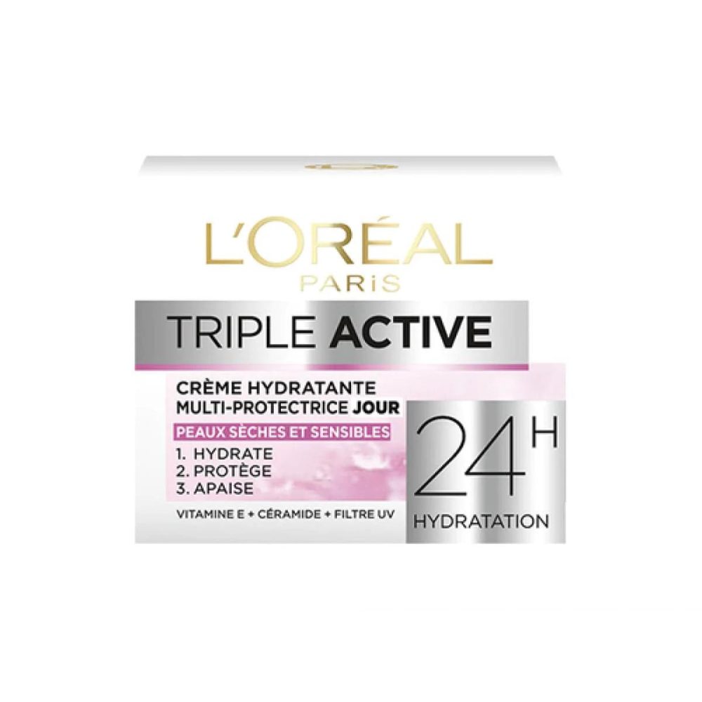 L’OREAL paris TRIPLE ACTIVE CRÈME HYDRATANTE MULTI PROTECTRICE JOUR 50ML