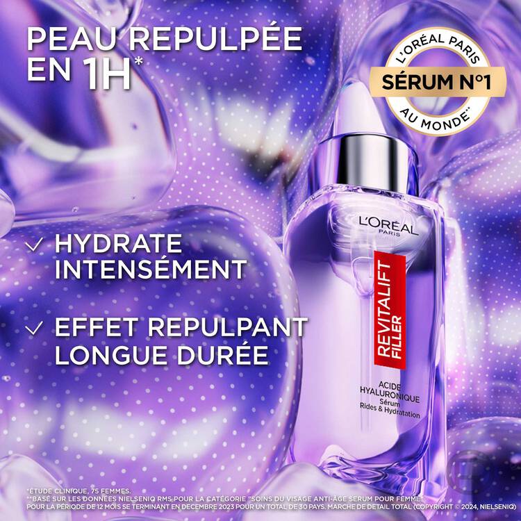 L’oréal paris Serum Anti-rides Revitalift Filler 1.5% Acide Hyaluronique Pur 30mL L’oréal paris Serum Anti-rides Revitalift Filler 1.5% Acide Hyaluronique Pur 30mL