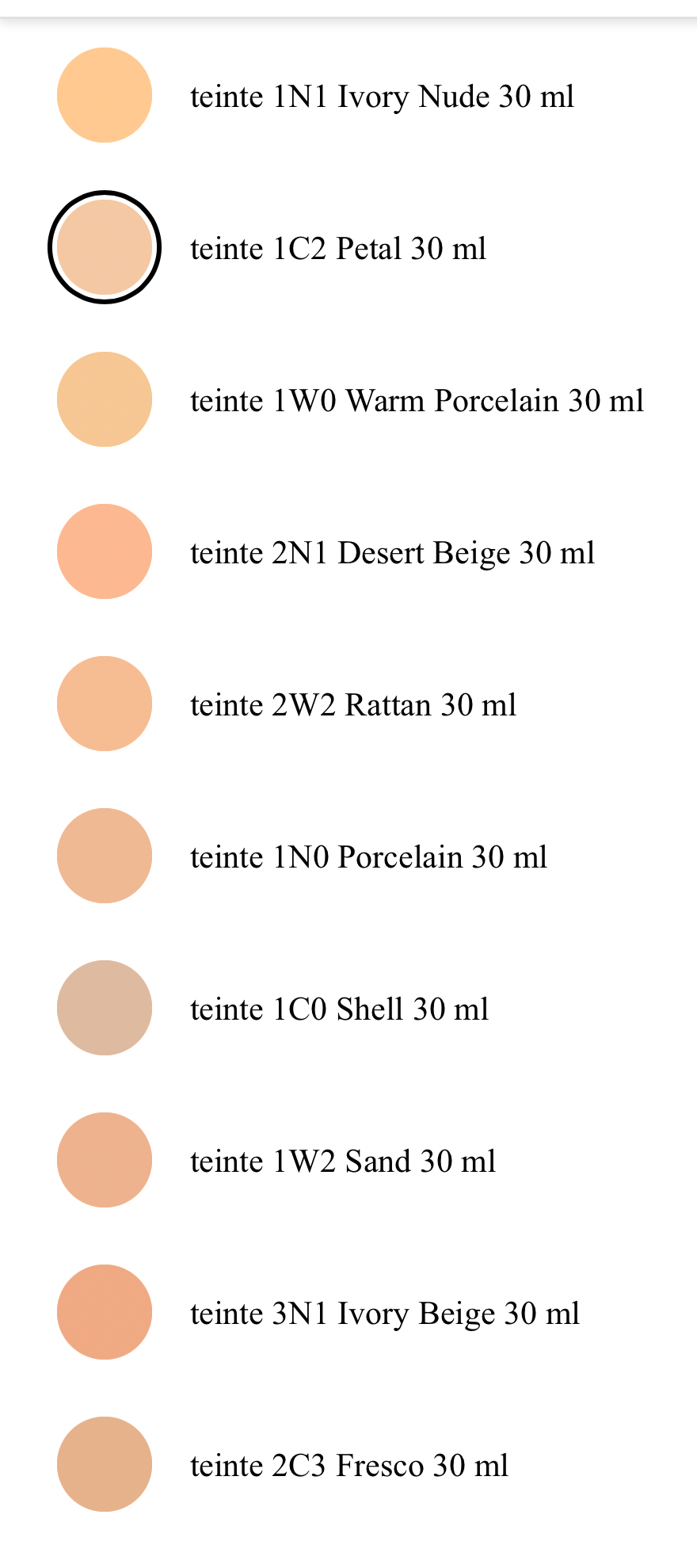 ESTEE LAUDER Double Wear Teint Longue Tenue Intransferable SPF10 Couleur 2W0