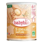 Babybio 5 Céréales Nature Bio 220g
