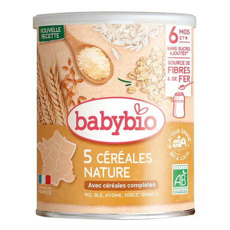Babybio 5 Céréales Nature Bio  220g