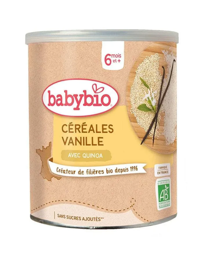 Babybio Céréales Vanille avec Quinoa Bio Céréales Instantanées pour Bébé 220g