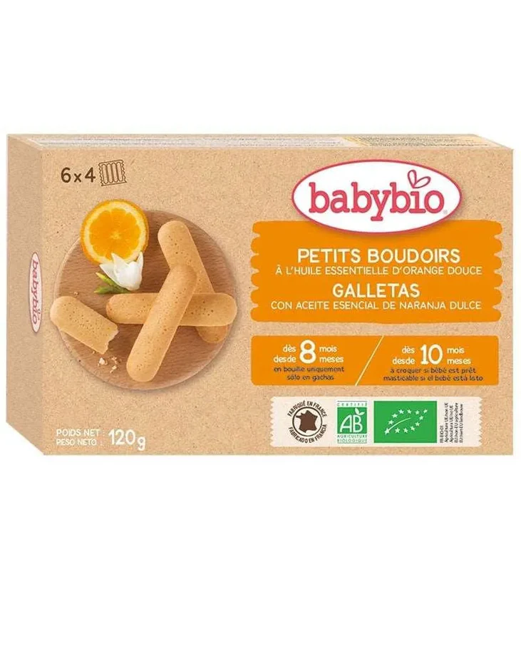 Babybio Boudoirs Biscuits À L'orange 120g