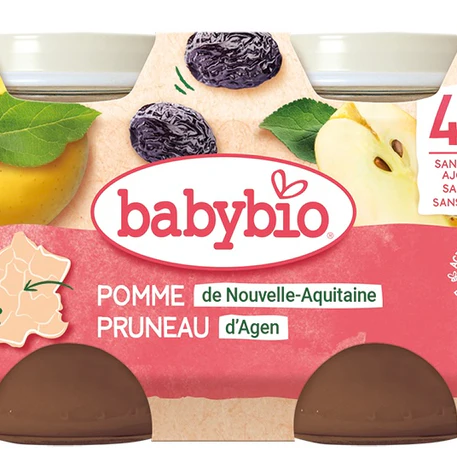 Babybio Pot Pomme Pruneau 2x130g