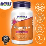 NOW Foods Vitamine A 10 000 UI 100 capsules à enveloppe molle