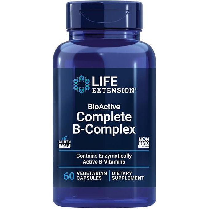 Life Extension Vitamine Complete B-Complex BioActive 60 Vegetarian Capsules
