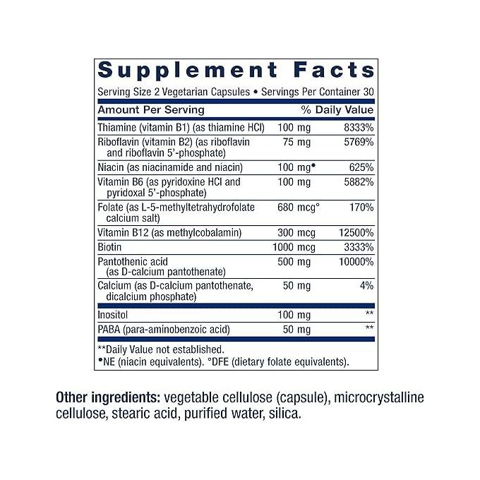 Life Extension Vitamine Complete B-Complex BioActive 60 Vegetarian Capsules
