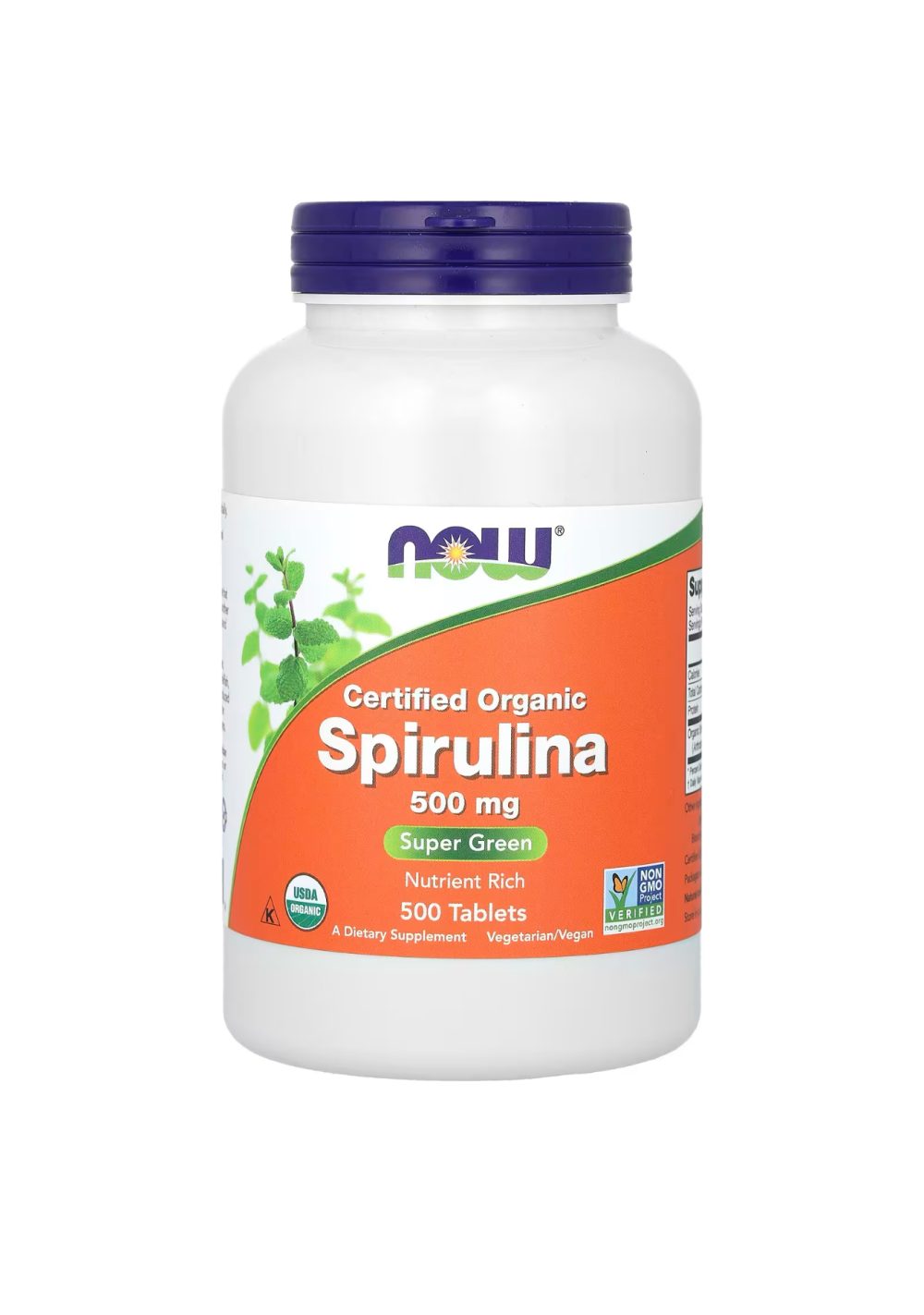NOW FOODS Spirulina organic super green(500mg par pièce )500 tablets NOW FOODS Spirulina organic super green(500mg par pièce )500 tablets