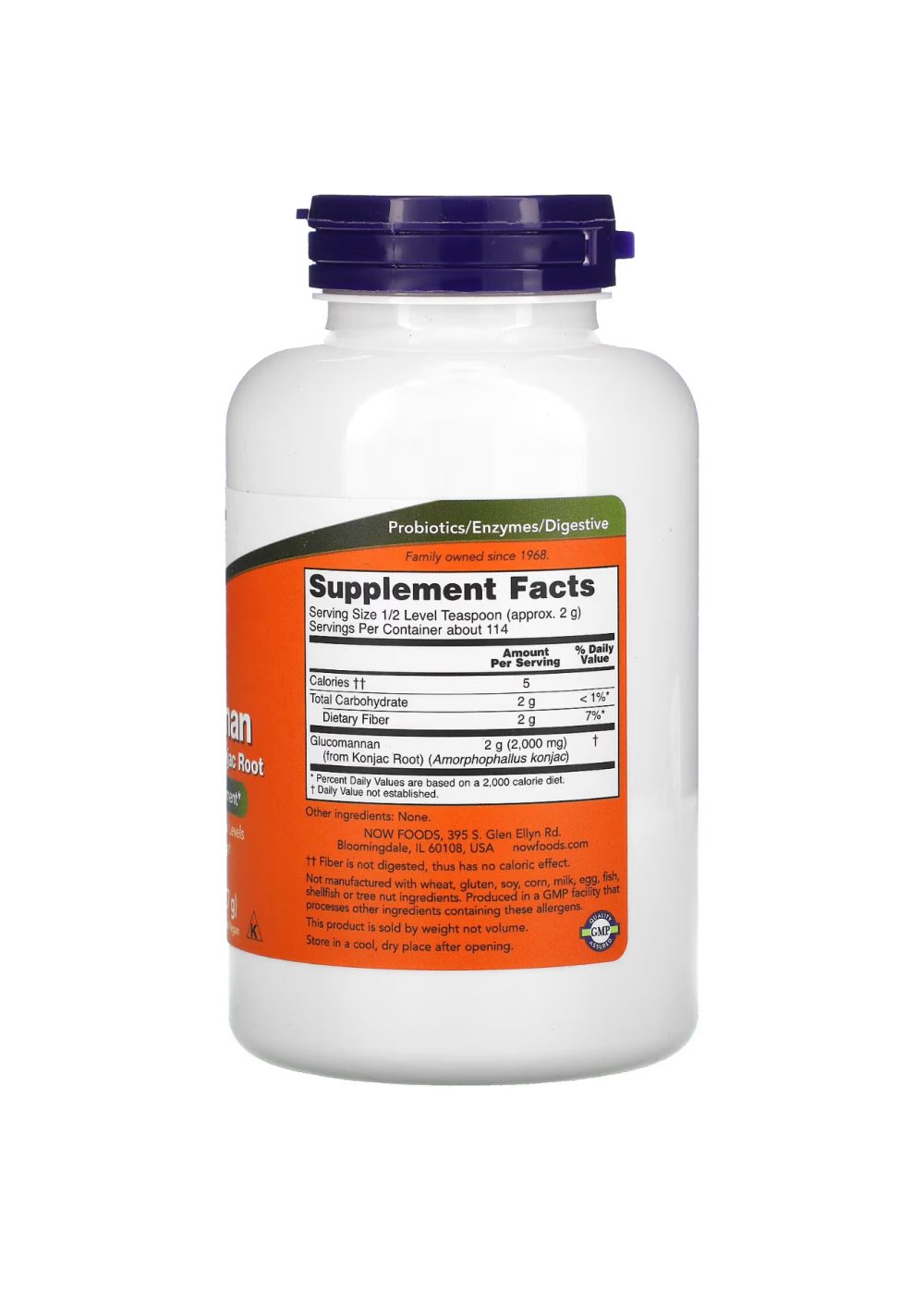 Glucomannan poudre pure de racine de konjac 227g