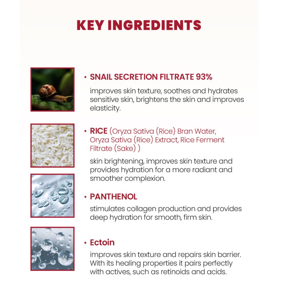 K-SECRET | SEOUL 1988 CREAM SNAIL MUCIN 93% + RICE 100ml K-SECRET | SEOUL 1988 CREAM SNAIL MUCIN 93% + RICE 100ml