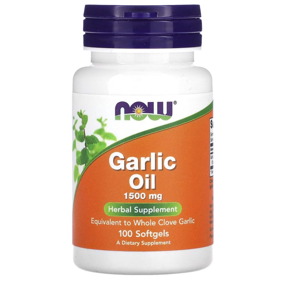 NOW FOODS GARLIC OIL 1500mg 100 gélules