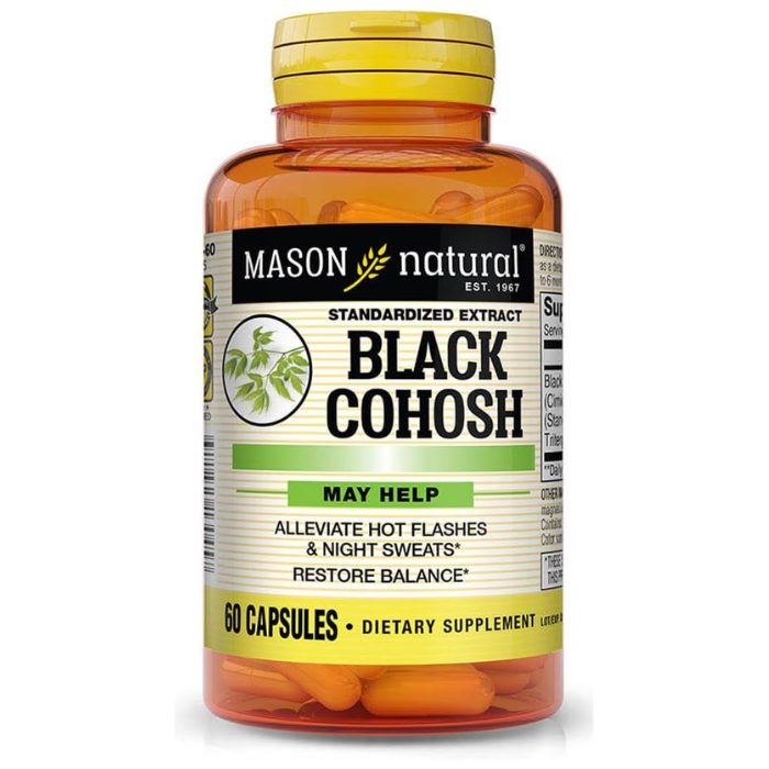 MASON NATURAL BLACK COHOSH 60 CAPSULES