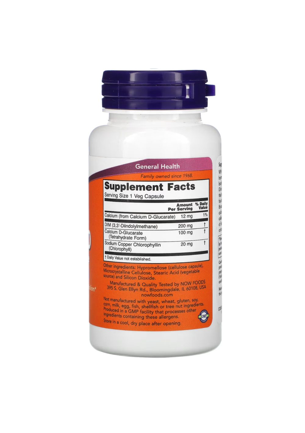 NOW FOODS DIM 200 detoxification 90 capsules